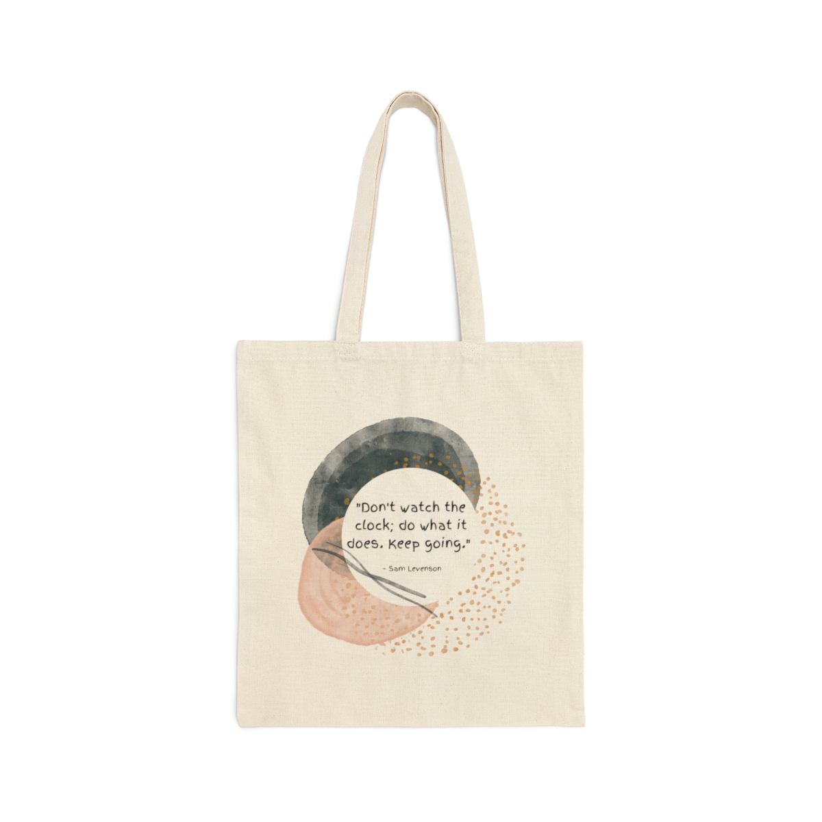 “Motivational Canvas Tote Bag: Keep Going”