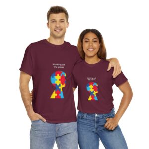 T-shirt Heavy Cotton – Men Big Tall – Women Plus| 2XL – 5XL | Colors | Working Out Autism