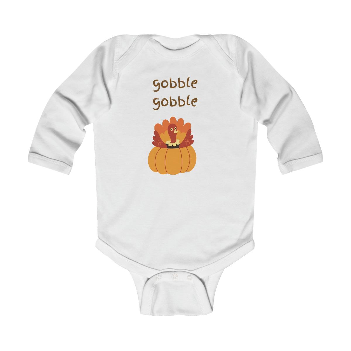 Baby Tee – Long Sleeve – Gobble Gobble Turkey