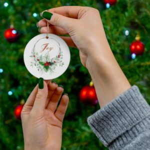Ceramic Ornament – Joy Wreath